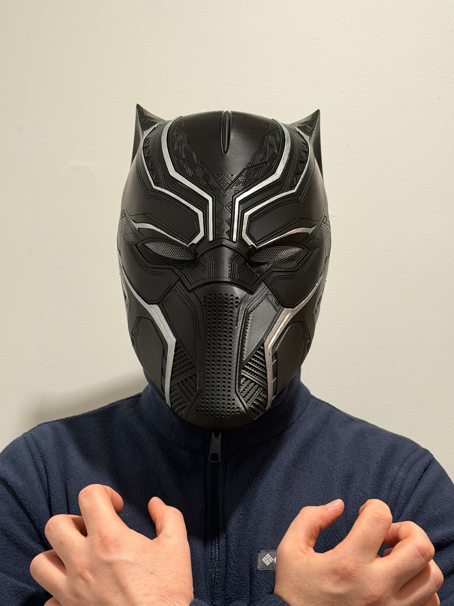 Custom-Fit 3D Printed Black Panther Mask | Cosplay Helmet | Wakanda Forever