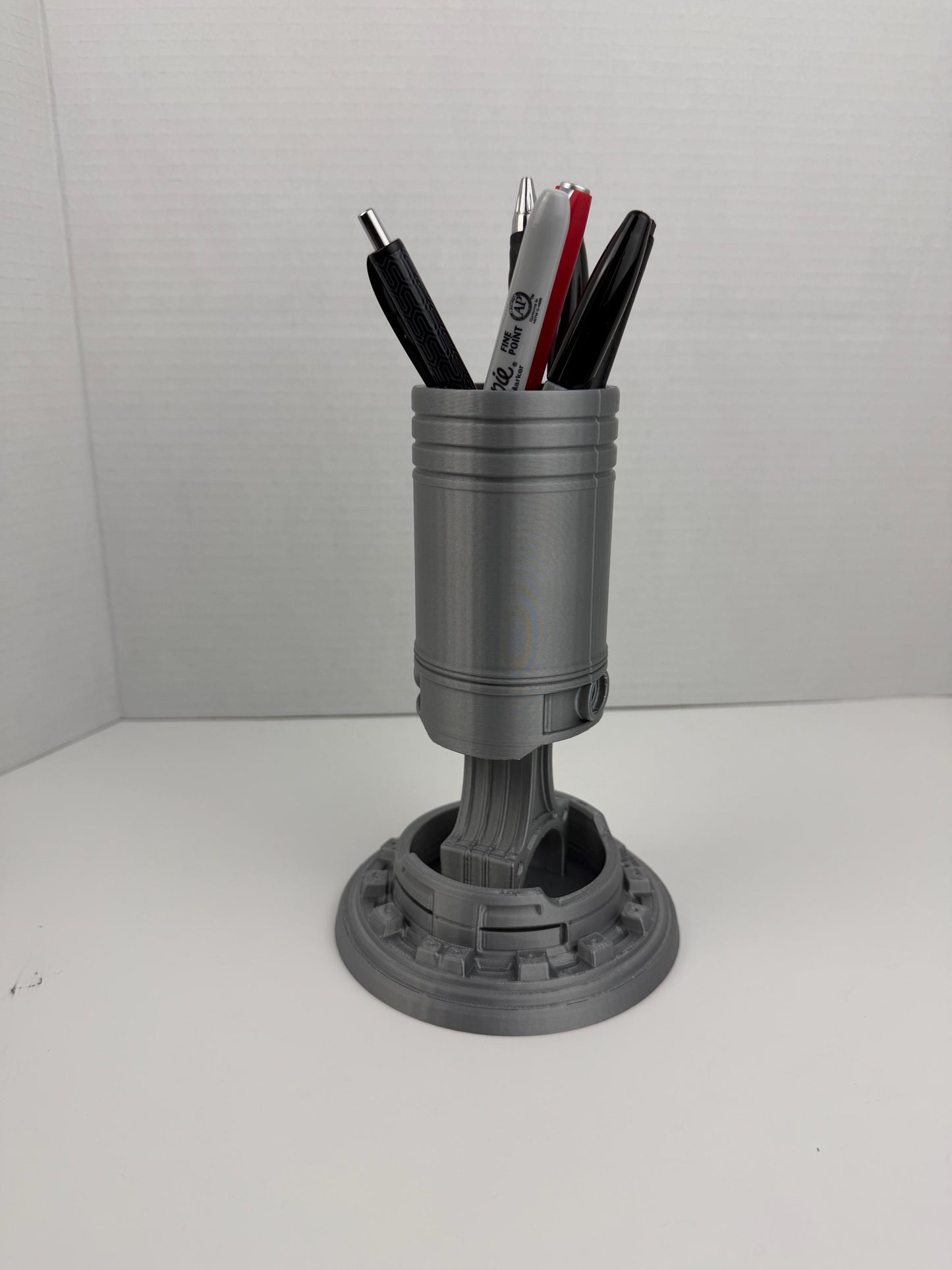 Engine Piston Pen Holder – Mechanical Desk Organizer, Automotive Pencil Holder, Office Decor, Unique Desk Accessory, Gift for Mechanic