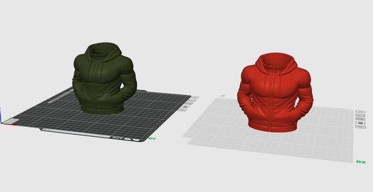 Bodybuilder Hoodie Pen Holder STL File – 3D Printable Gym Desk Organizer – Muscular Pencil Cup – Office Decor