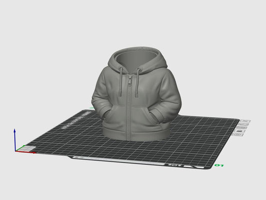 Hoodie Pen Holder STL – Realistic Jacket Desk Organizer 3D Print File – Stylish Pencil Holder Model