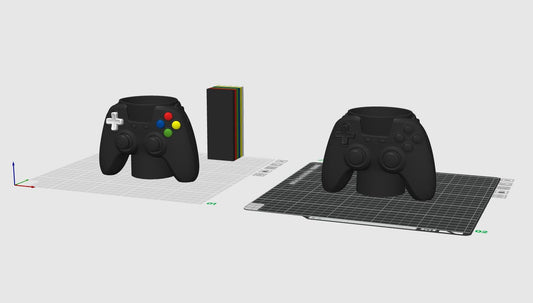 Controller Pen Holder STL – Gaming Desk Organizer 3D Print File – Gamepad Pencil Holder Model