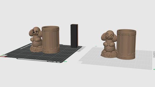 Poodle Pen Holder STL – 3D Print Dog Desk Organizer