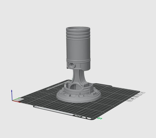 Engine Piston Pen Holder STL – Mechanical Desk Organizer 3D Print File – Automotive Themed Pencil Cup Model