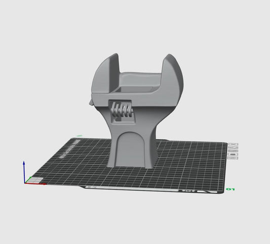 Wrench Pen Holder STL – Adjustable Spanner Desk Organizer 3D Print File – Tool Shaped Pencil Cup Model