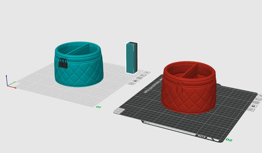 Luxury Vanity Bag Pen Holder STL File – Makeup Brush Organizer 3D Print – Cosmetic Bag Desk Organizer – Cute Vanity Storage