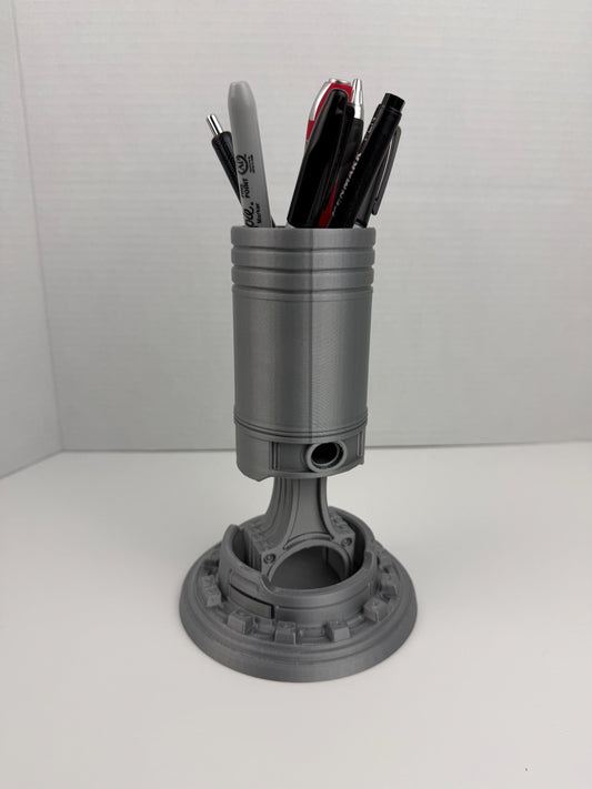 Engine Piston Pen Holder – Mechanical Desk Organizer, Automotive Pencil Holder, Office Decor, Unique Desk Accessory, Gift for Mechanic