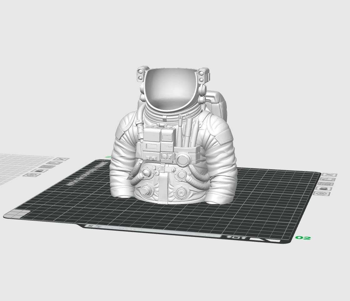 Astronaut Stifthalter STL-Datei – Weltraumanzug Schreibtisch-Organizer 3D-Druckmodell – Astronaut Bleistifthalter Digitaler Download – Sci-Fi Bürodekor