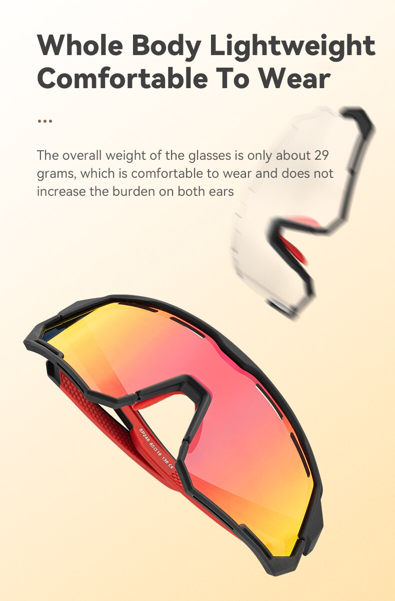 Polarized Cycling Glasses 2 Lens Photochromic Glasses Bike Glass - WaeW