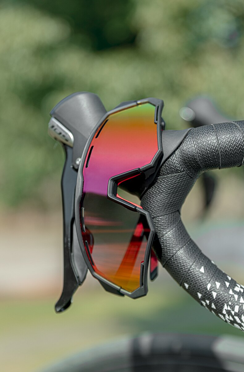 Polarized Cycling Glasses 2 Lens Photochromic Glasses Bike Glass - WaeW