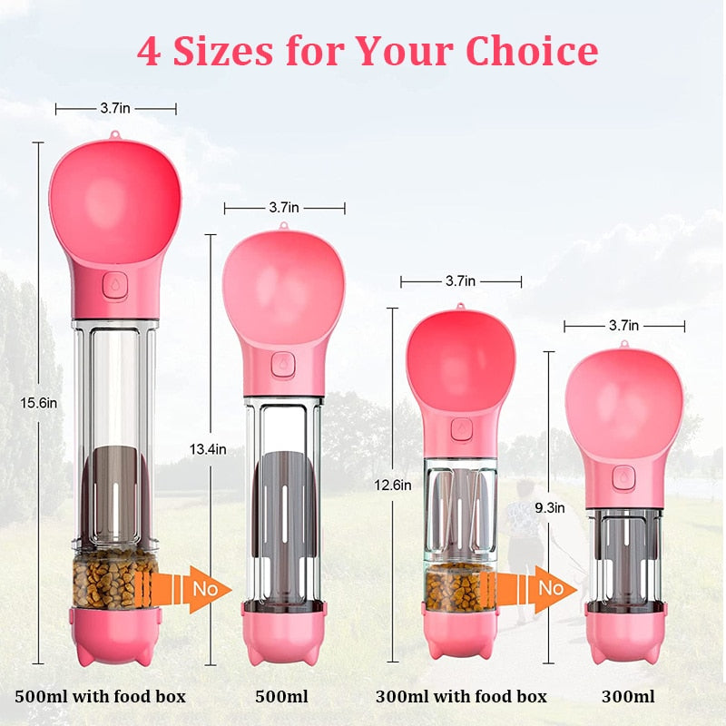 Portable Dog Water Bottle and Food Feeder - WaeW