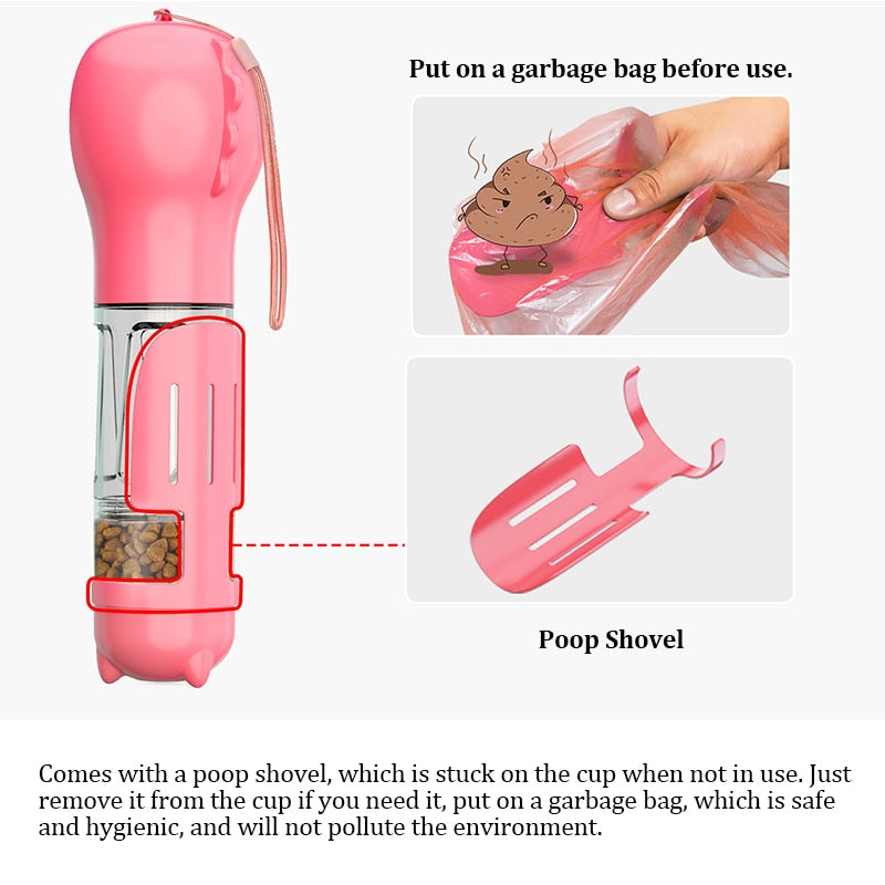Portable Dog Water Bottle and Food Feeder - WaeW