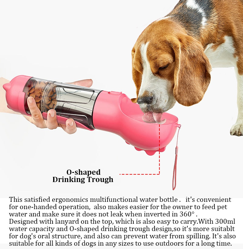 Portable Dog Water Bottle and Food Feeder - WaeW