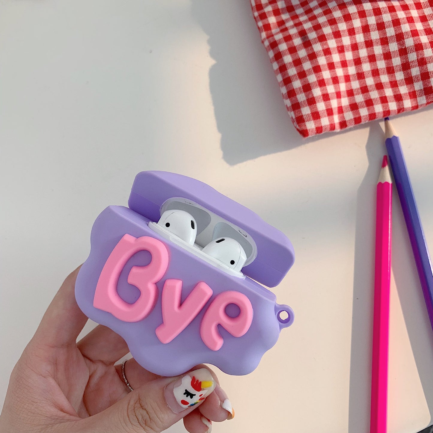 AirPod 2 Case 3D HI BYE Cloud Letter