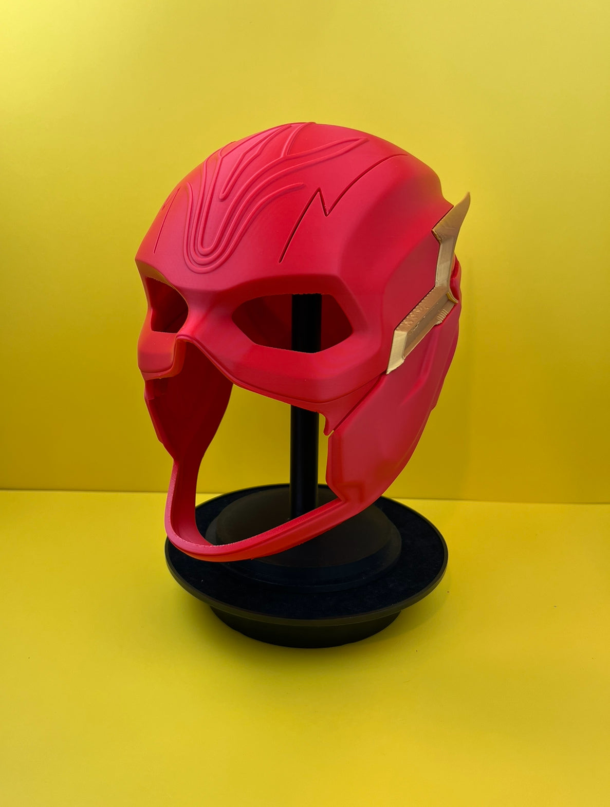 Custom 3D Printed Flash Cosplay Mask - High-Quality Helmet for Comic-Con, Halloween, and Collectors