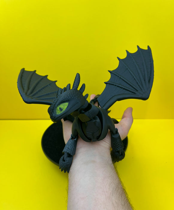 Handcrafted 3D Printed Toothless Dragon Toy – Perfect Gift for Kids and Collectors