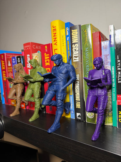 Fantasy Dragon Rider Inspired Reading Bookend -For Book Lovers