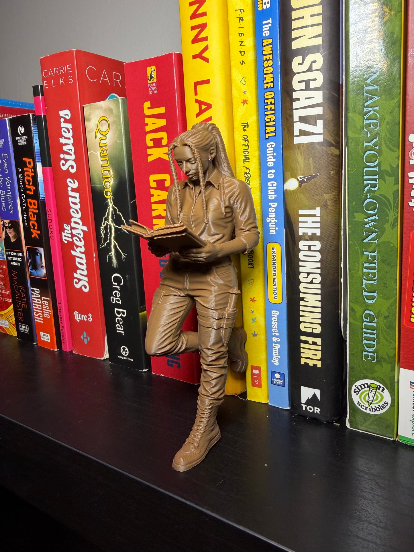 Fantasy Dragon Rider Inspired Reading Bookend -For Book Lovers