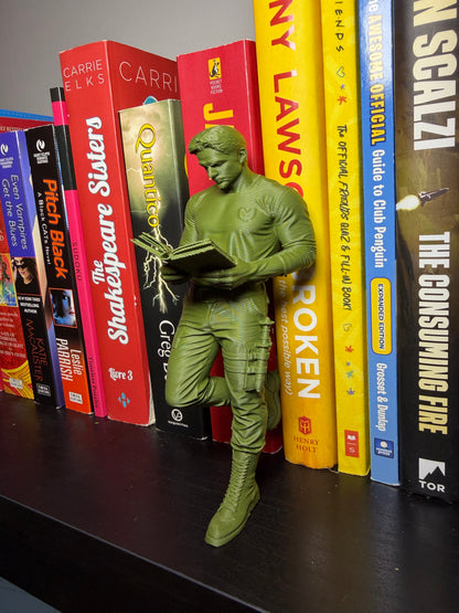 Fantasy Dragon Rider Inspired Reading Bookend -For Book Lovers