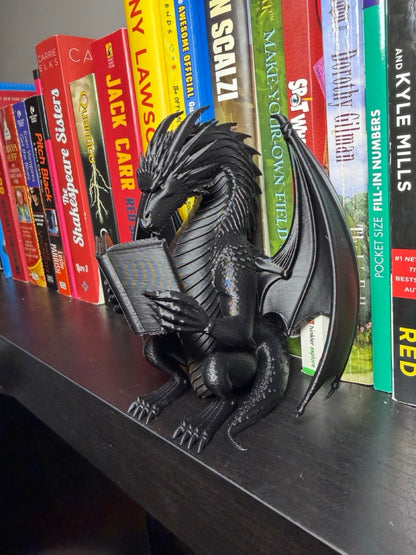 Fantasy Dragon Rider Inspired Reading Bookend -For Book Lovers