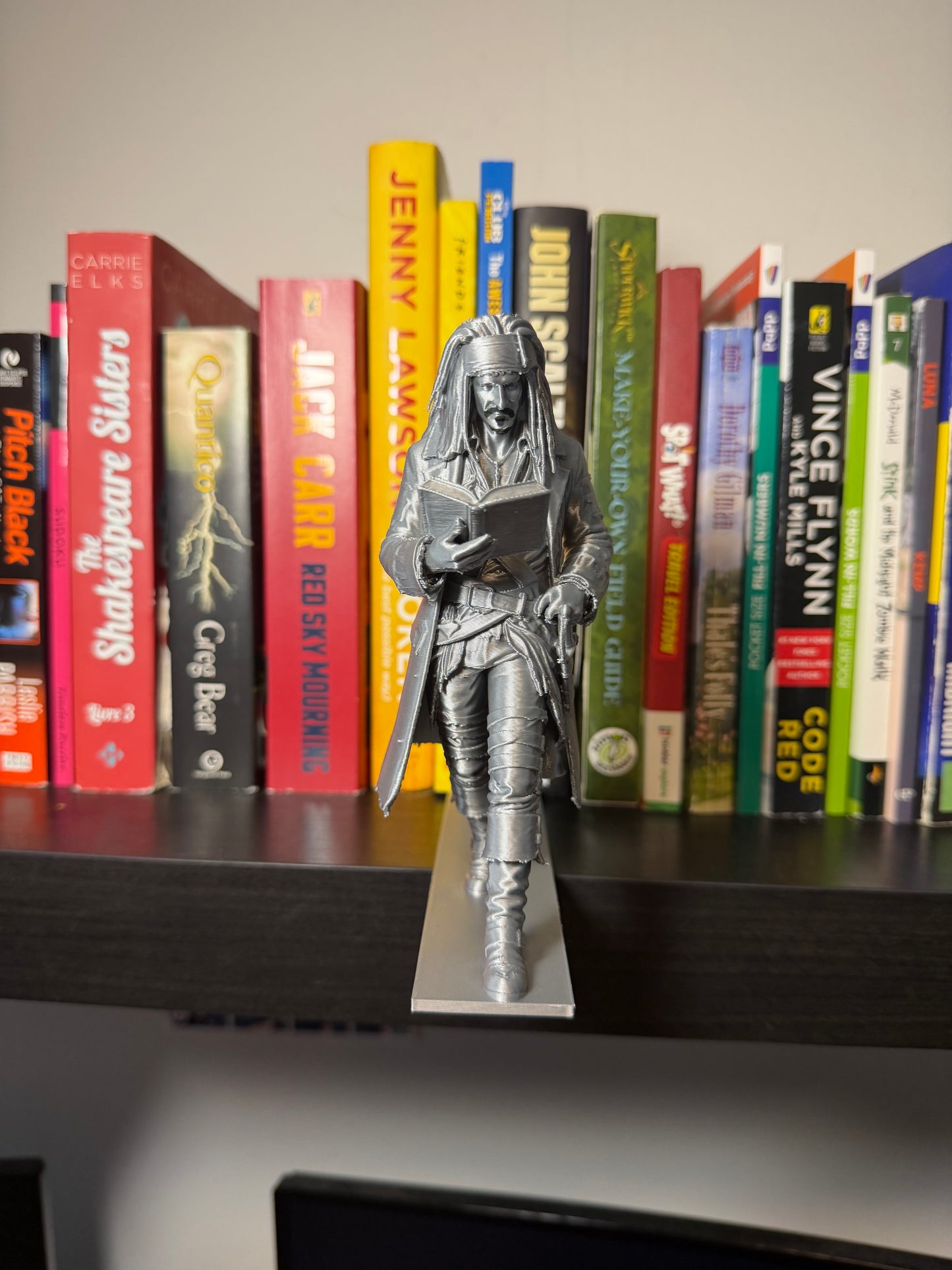 Pirate Captain Bookend – Bookshelf Decor | Nautical Adventure Book Lover Gift