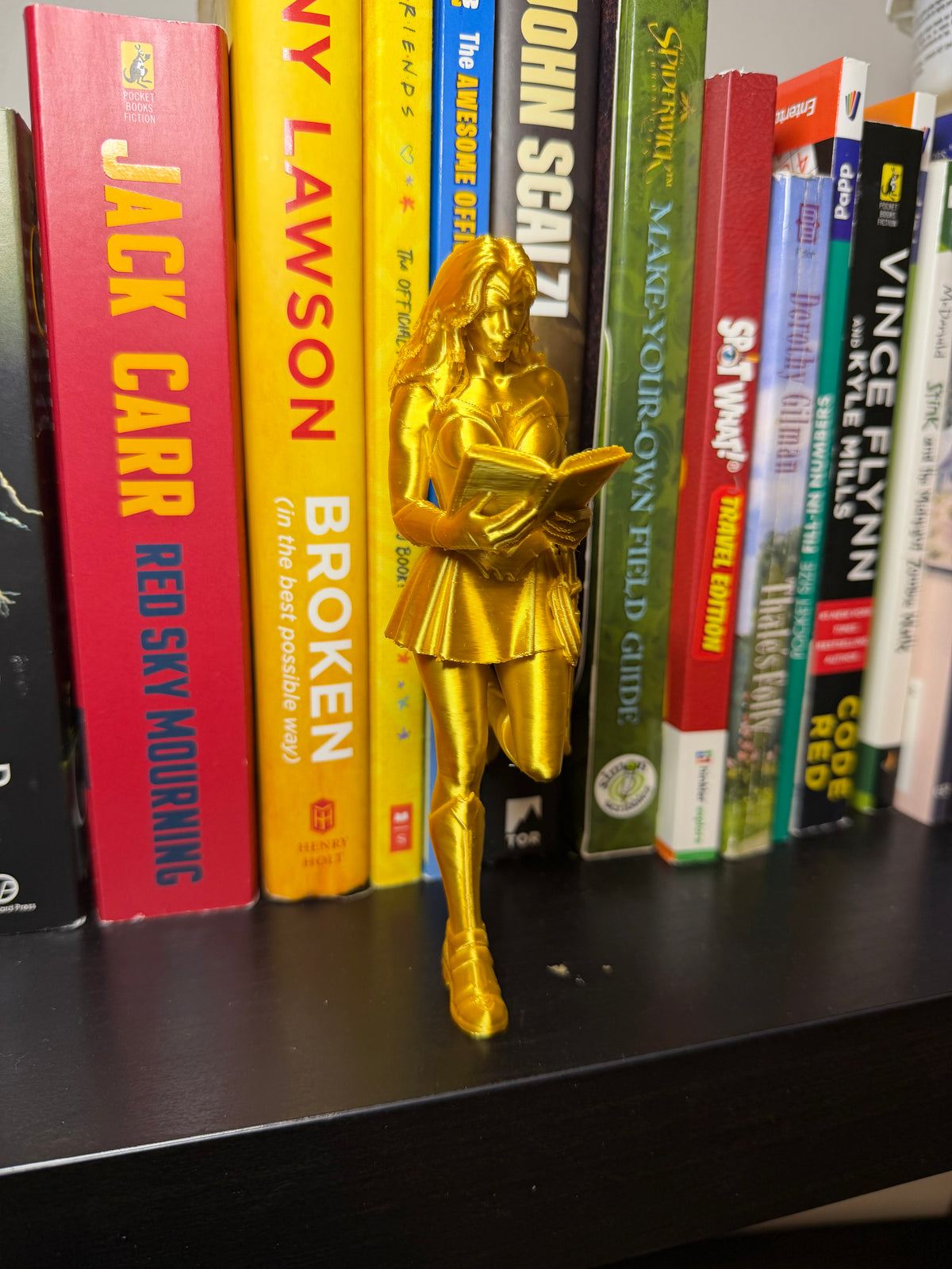 Super Steel Man, Bat Dark Knight Bookend – Vigilante Inspired Bookshelf Decor