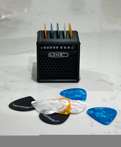 Amp Style Guitar Pick Holder – Mini Amplifier Pick Organizer for Desk & Studio | Music Lover Gift