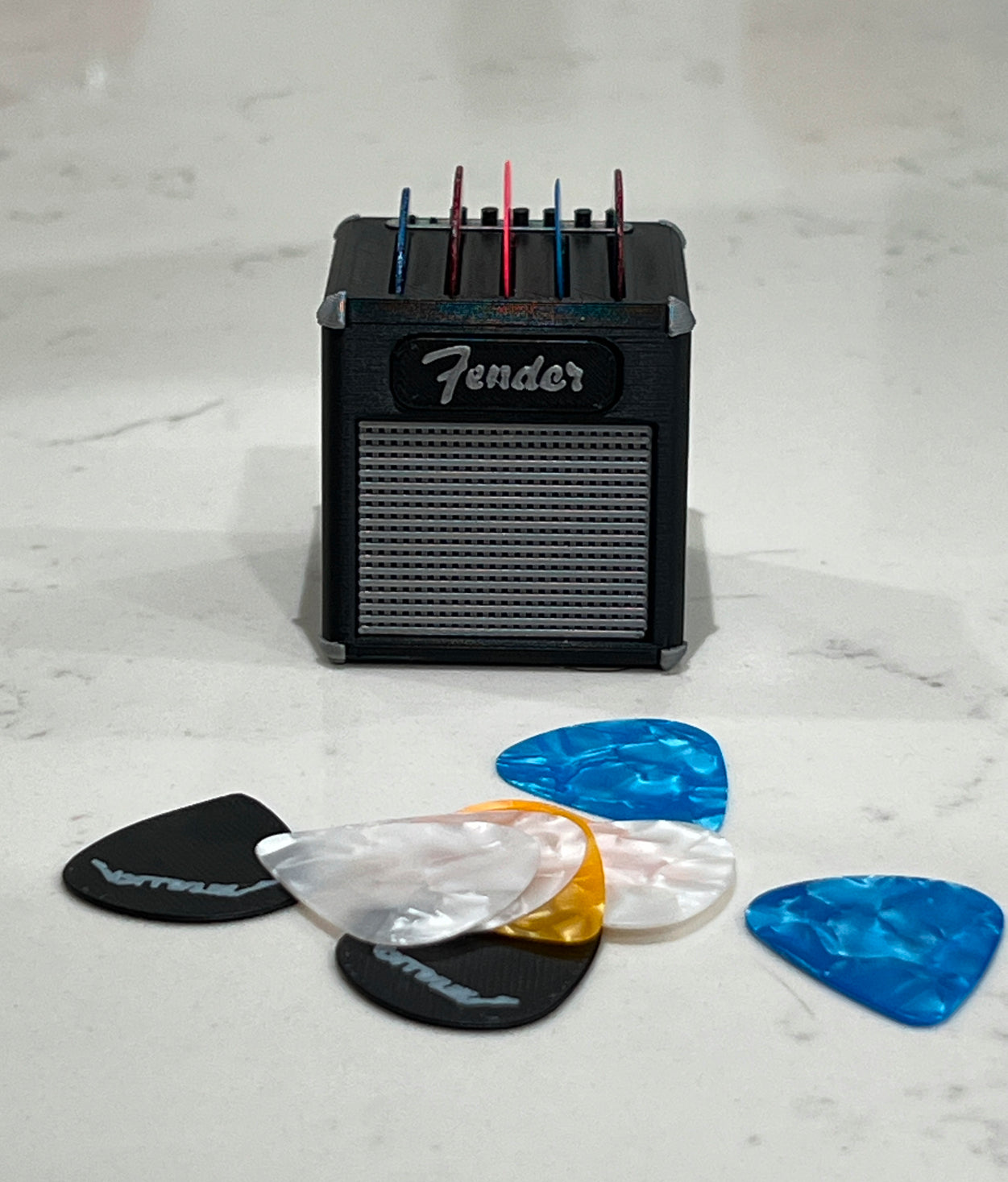 Amp Style Guitar Pick Holder – Mini Amplifier Pick Organizer for Desk & Studio | Music Lover Gift