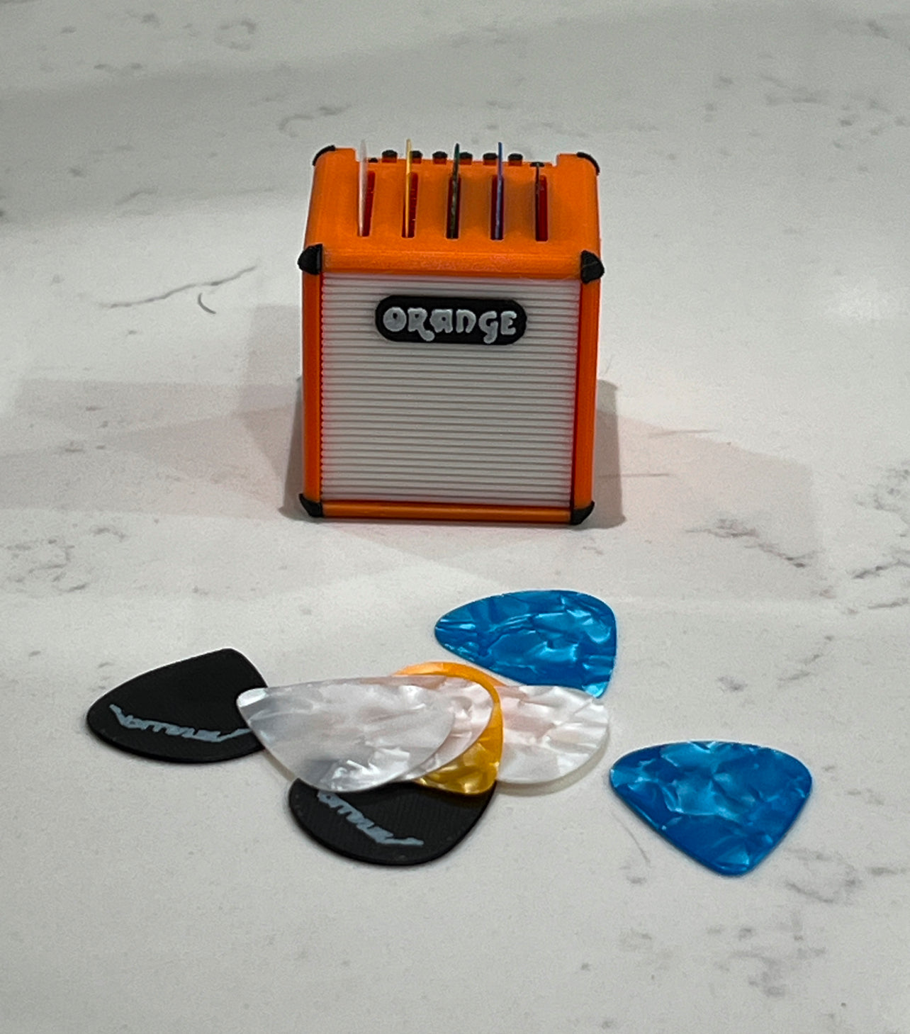 Amp Style Guitar Pick Holder – Mini Amplifier Pick Organizer for Desk & Studio | Music Lover Gift