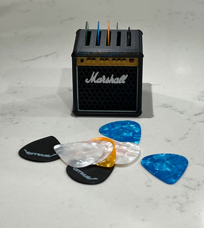Amp Style Guitar Pick Holder – Mini Amplifier Pick Organizer for Desk & Studio | Music Lover Gift