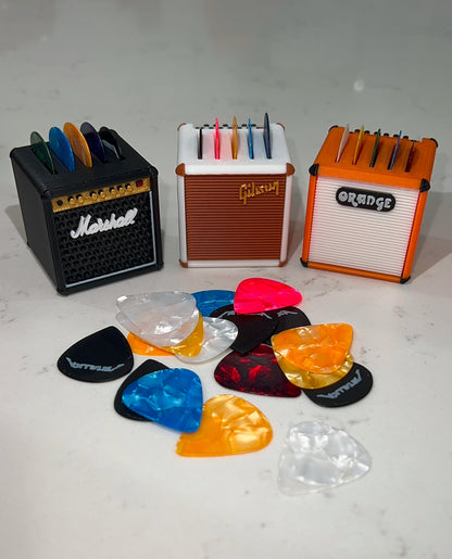 Amp Style Guitar Pick Holder – Mini Amplifier Pick Organizer for Desk & Studio | Music Lover Gift