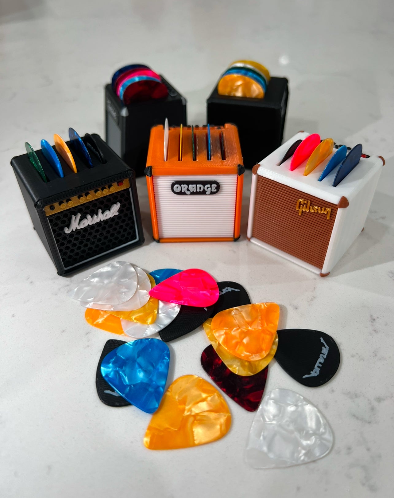 Amp Style Guitar Pick Holder – Mini Amplifier Pick Organizer for Desk & Studio | Music Lover Gift