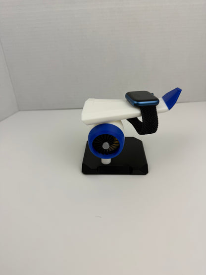 Apple Watch Stand Charger Dock | Airplane Jet Engine Wing Design | Aviation Gift for Pilots, Travelers & Apple Watch Users