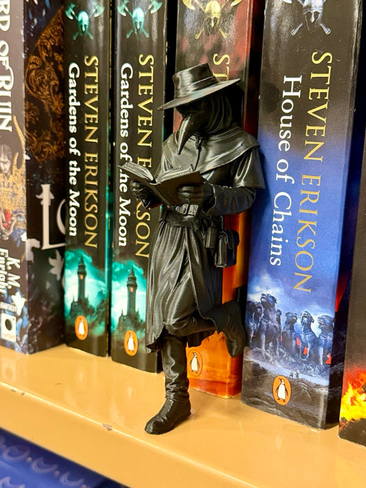 Plague Doctor Bookend, Gothic Bookshelf Decor