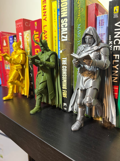 Fantasy Villain Bookend Set Loki, Thor, Doom