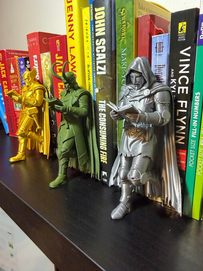 Fantasy Villain Bookend Set Loki, Thor, Doom