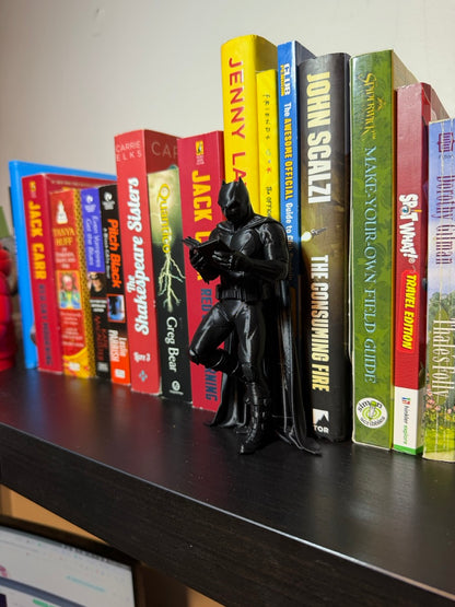 Super Steel Man, Bat Dark Knight Bookend – Vigilante Inspired Bookshelf Decor