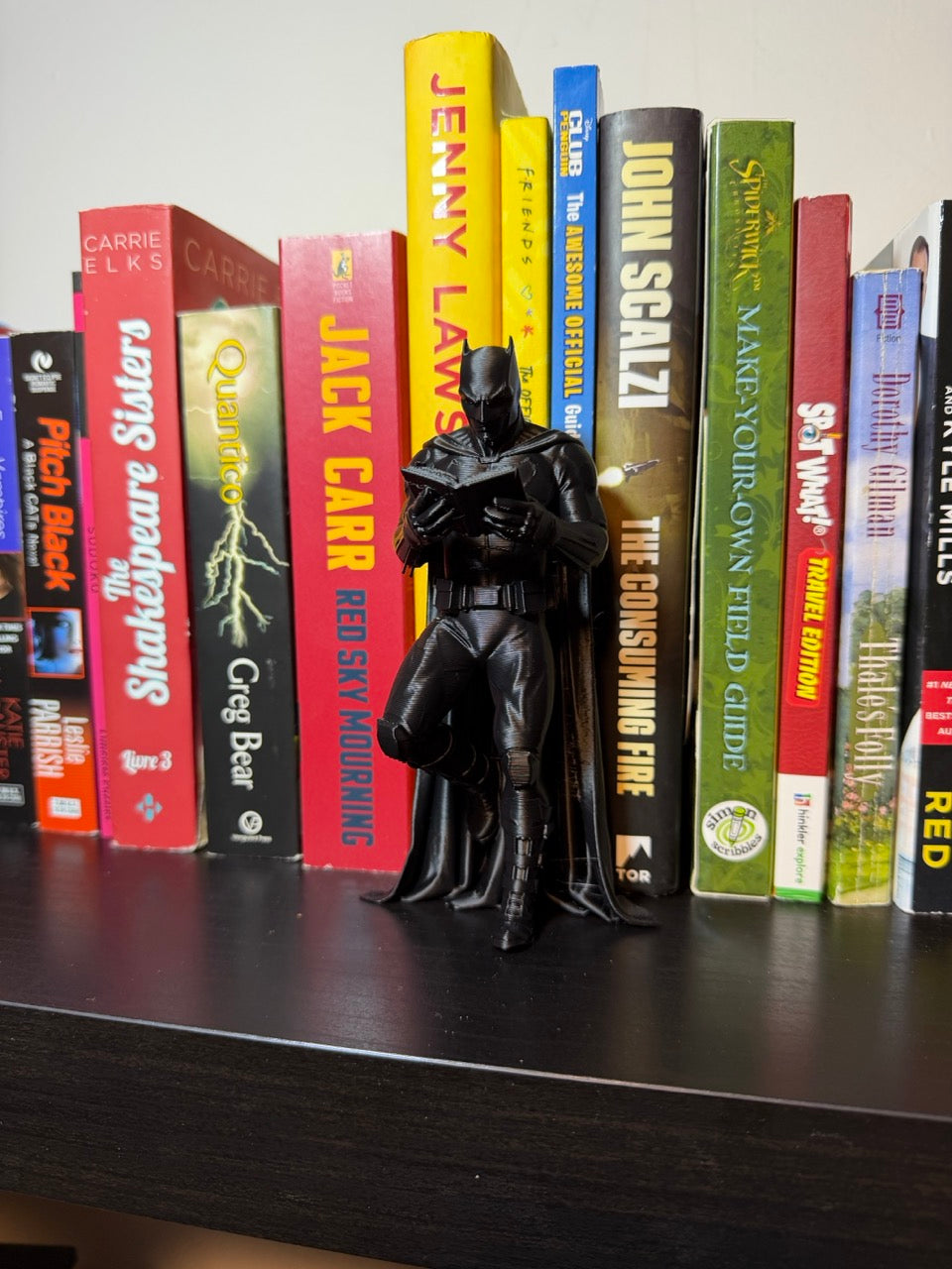 Super Steel Man, Bat Dark Knight Bookend – Vigilante Inspired Bookshelf Decor