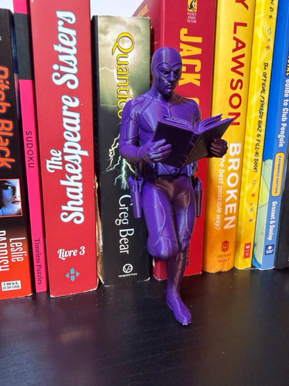 Super Steel Man, Bat Dark Knight Bookend – Vigilante Inspired Bookshelf Decor