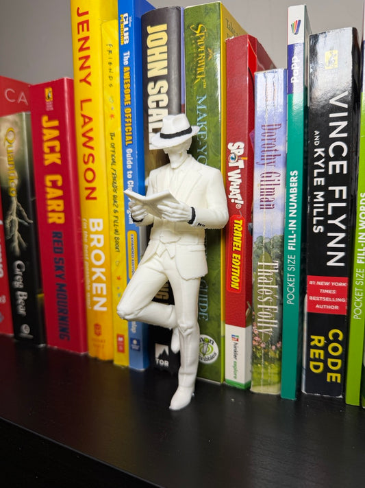 Skeleton Detective Bookend - Gothic Bookshelf Decor & Gift