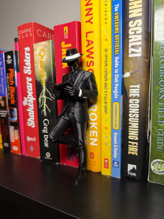 Skeleton Detective Bookend - Gothic Bookshelf Decor & Gift