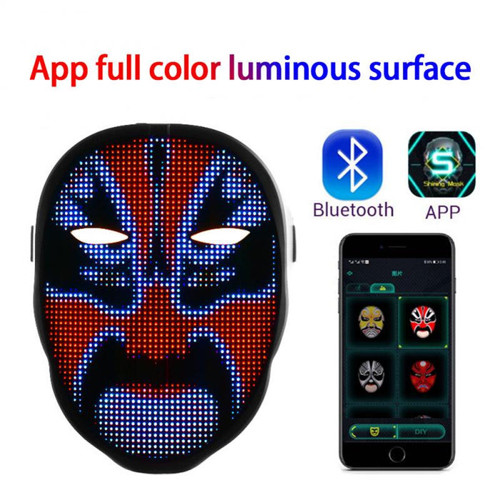 Bluetooth APP Control Smart LED Face Masks Programmable Change Face DIY