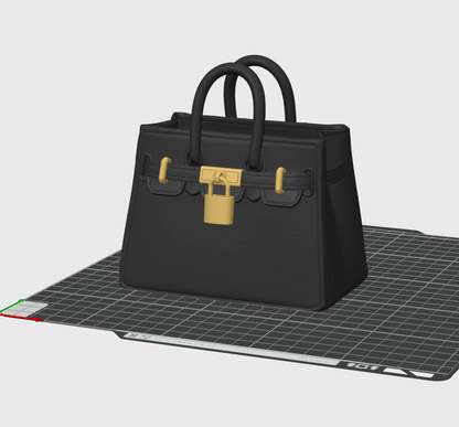 Luxury Handbag STL File – Designer Inspired Purse Decor – Digital Download