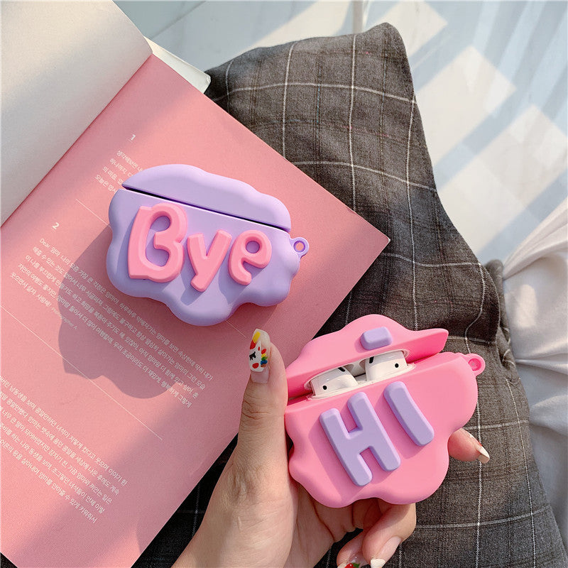 AirPod 2 Case 3D HI BYE Cloud Letter