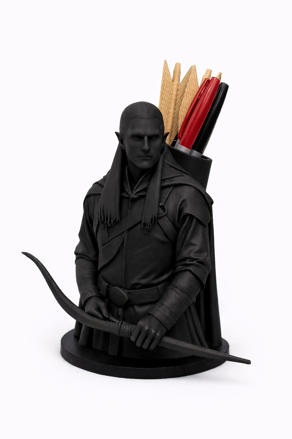 Legolas Pen Holder – Elf Archer Desk Organizer – Fantasy Arrow Quiver Pencil Holder – 3D Printed Desk Decor – Unique Fantasy Gift