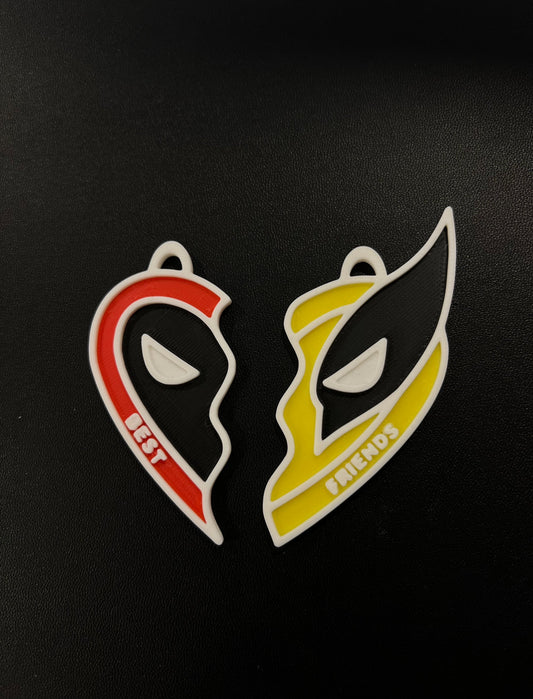 Heart Keychain Necklace 3D Printed