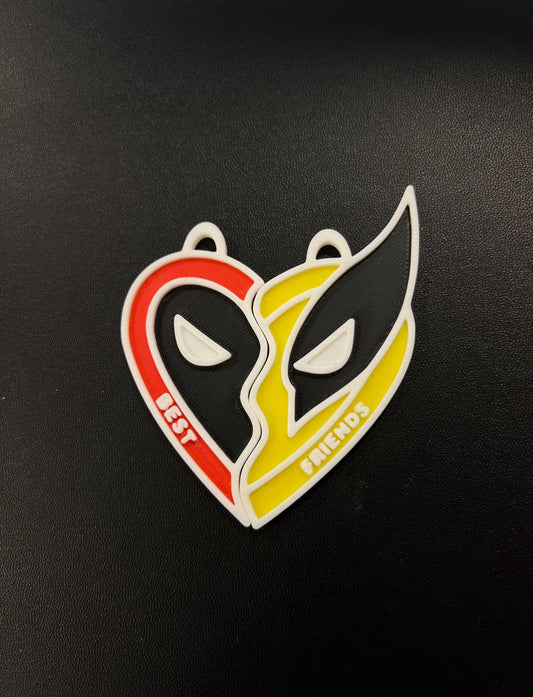 Heart Keychain Necklace 3D Printed