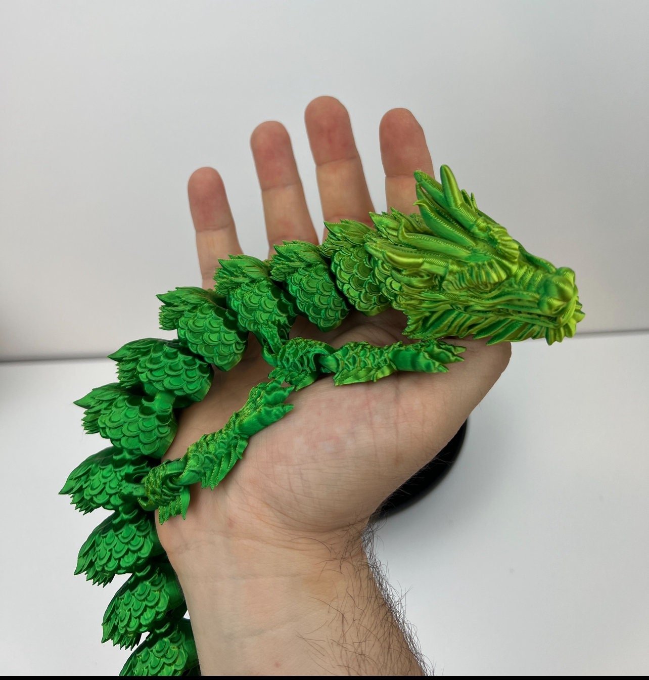 Stunning 3D Printed Silk Dragon Toy - Dual Color Fantasy Collectible - Fidget Toy