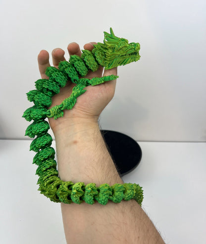 Stunning 3D Printed Silk Dragon Toy - Dual Color Fantasy Collectible - Fidget Toy