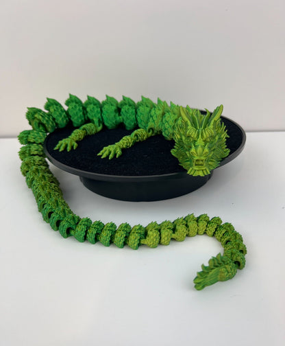 Stunning 3D Printed Silk Dragon Toy - Dual Color Fantasy Collectible - Fidget Toy