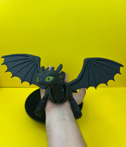Handcrafted 3D Printed Tooth-less Dragon Toy – Perfect Gift for Kids and Collectors